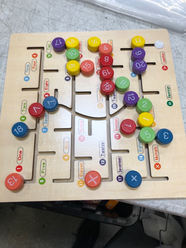 Photo 2 of Boxiki kids Montessori Toys. Learn to Count with Our Baby Toys That are Made of Wood! an Amazing Way to Learn Numbers and Colors. Mathematic Board