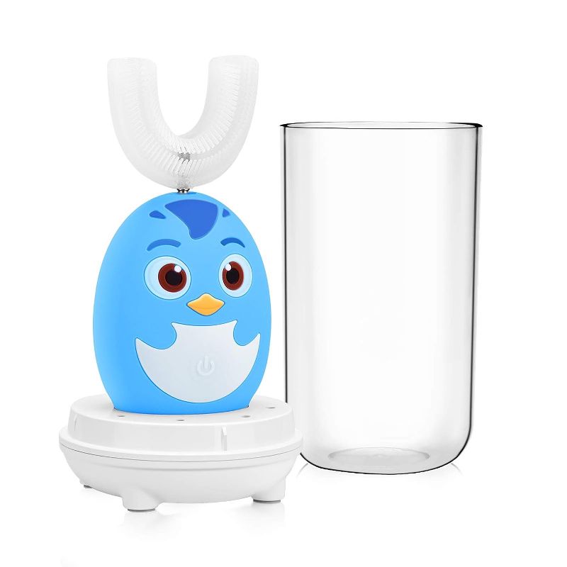 Photo 1 of  Electric Toothbrush Kids, U-Shaped Children's Toothbrush, Waterproof Cordless Rechargeable Toothbrush Teeth Whitening for 3-6 Years Boys Girls