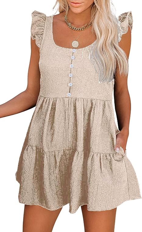 Photo 1 of BLUEMING Rompers for Women Summer Casual Loose Spaghetti Strap Sleeveless Womens Shorts Jumpsuits V Neck Button Down Romper, SIZE 2XL 