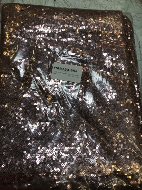 Photo 2 of 10 Pack Rose Gold Table Runner 12x72 inch Sequin Table Runner Party Decor Glitter Table Linens Runner Sparkly Dinner Party Supplies Fabric for Baby Shower Holiday Celebration