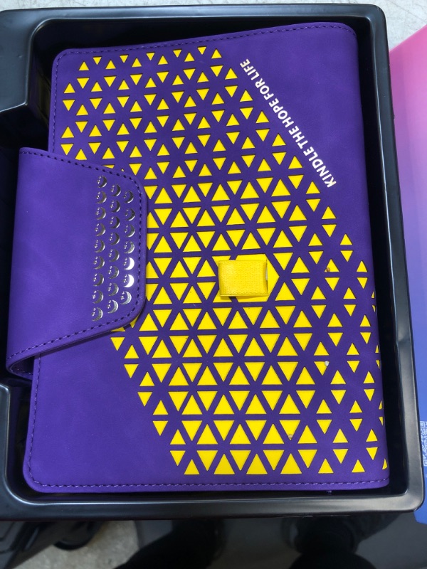 Photo 1 of A6 Budget Binder with Zipper Cash Envelopes, Ecovision Money Organizer for Cash?Cash Envelopes for Budgeting?Money Saving Binder Budget Sheets with Unique Design Purple without Accessories