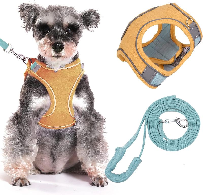 Photo 1 of 
Puppy Dog Harness Leash Set, Soft Adjustable Reflective No Pull Pet Harness for XX XS Small Medium Breed Dogs, Orange, size xxs 