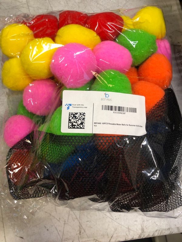 Photo 2 of 90 Pcs Reusable Water Balls, Reusable Water Balloons for Outdoor Toys and Games, Water Toys for Kids and Adults Boys and Girls - Summer Toys Ball for Pool and Backyard Fun Multicolor 90