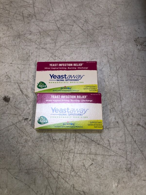 Photo 2 of Boiron Yeastaway, White, 7 Count (Pack of 2)--- EXP 11/2023--FACTORY SEALED 