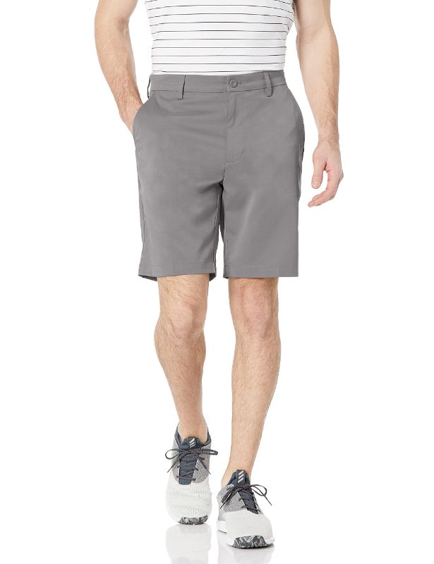 Photo 1 of AMAZON ESSENTIALS MEN'S CLASSIC-FIT STRETCH GOLF SHORT POLYESTER BLEND GREY 40
