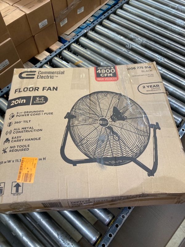 Photo 4 of 20 in. 3-Speed High Velocity Floor Fan
