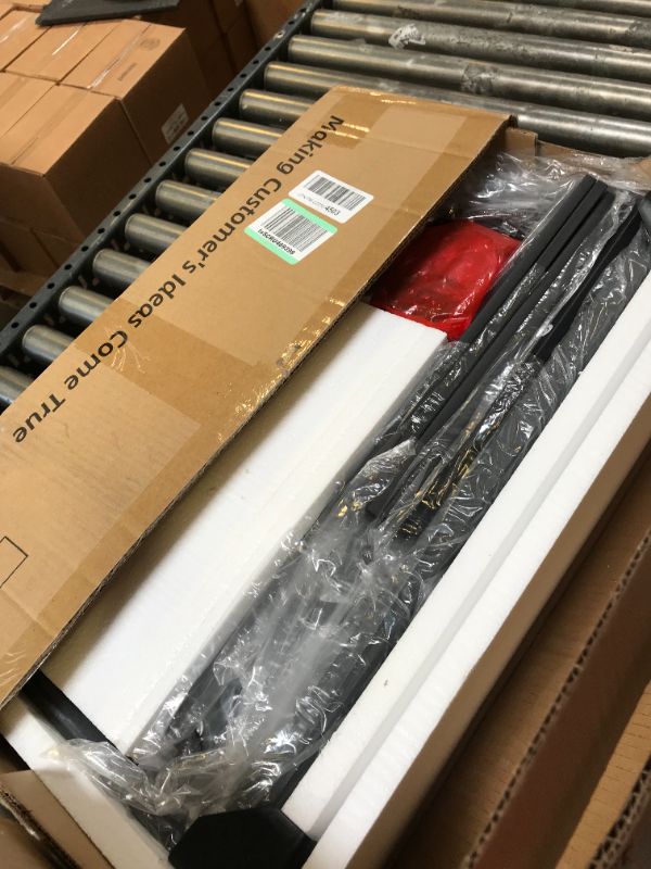 Photo 1 of AMHANCIBLE LED Nightstand with Wireless Charging Station, Modern End Side Table with USB Port & Power Outlet, Bedside Table with Fabric Storage Drawers for Bedroom, Living Room, Black Set of 1 Black