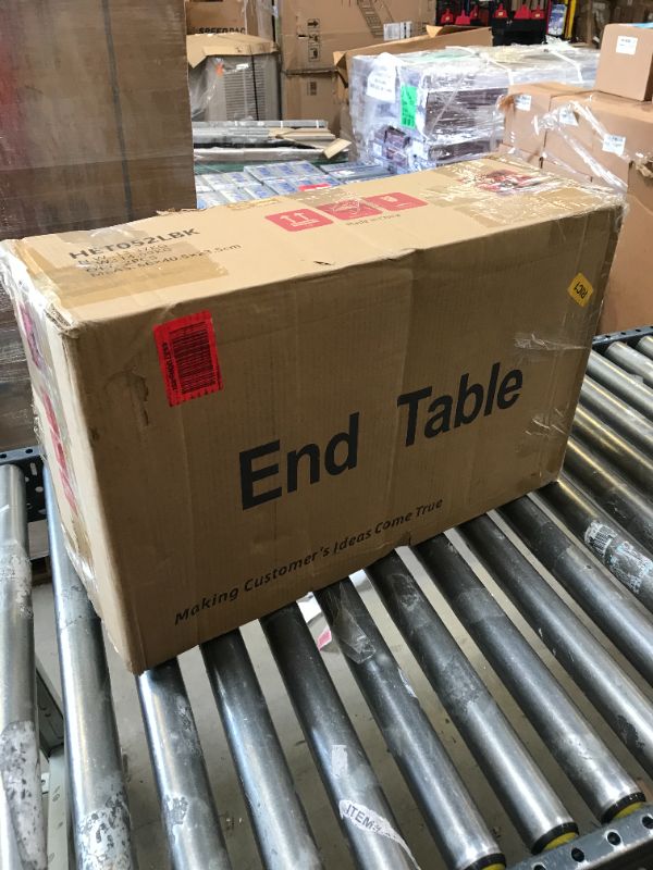 Photo 1 of AMHANCIBLE LED Nightstand with Wireless Charging Station, Modern End Side Table with USB Port & Power Outlet, Bedside Table with Fabric Storage Drawers for Bedroom, Living Room, Black Set of 1 Black