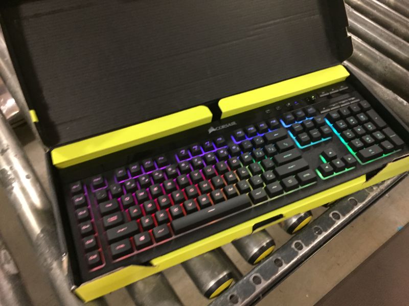 Photo 2 of CORSAIR K57 RGB Wireless Gaming Keyboard - <1ms response time with Slipstream Wireless - Connect with USB dongle, Bluetooth or wired - Individually Backlit RGB Keys, Black
