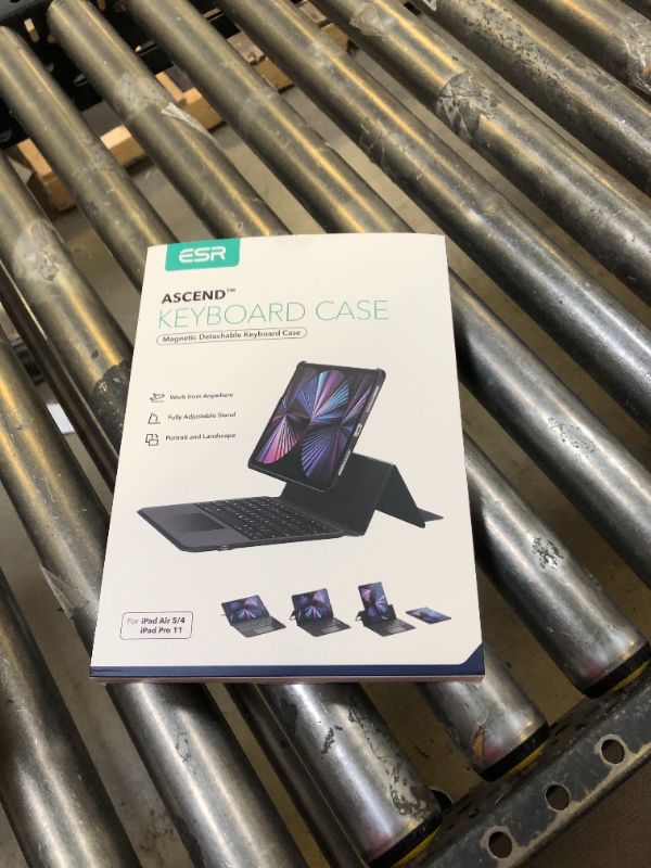 Photo 1 of ESR Ascend Keyboard Case, iPad Case with Keyboard Compatible with iPad Pro 11 (2021/2020/2018), iPad Air 5/4 (2022/2020), Magnetic Detachable Case, Fully Adjustable Portrait/Landscape Stand, Black