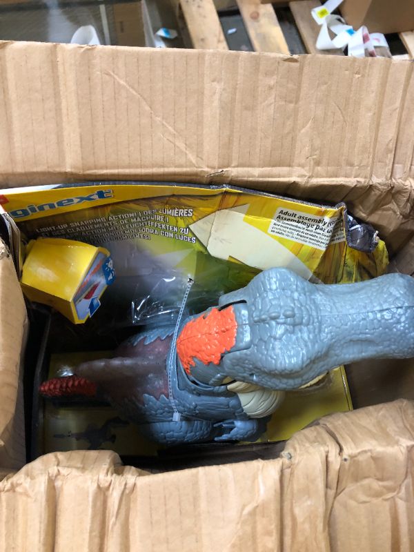 Photo 2 of Imaginext Jurassic World Dinosaur Toy Ultra Snap Spinosaurus with Lights Sounds & Chomping Action plus Figure for Ages 3+ Years