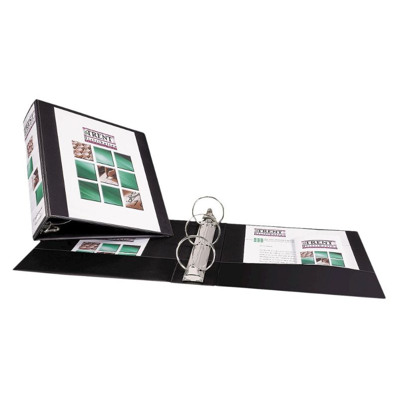 Photo 1 of 2 pack Avery Economy View Binder with Round Rings 3" Capacity Black (Avery 05740)