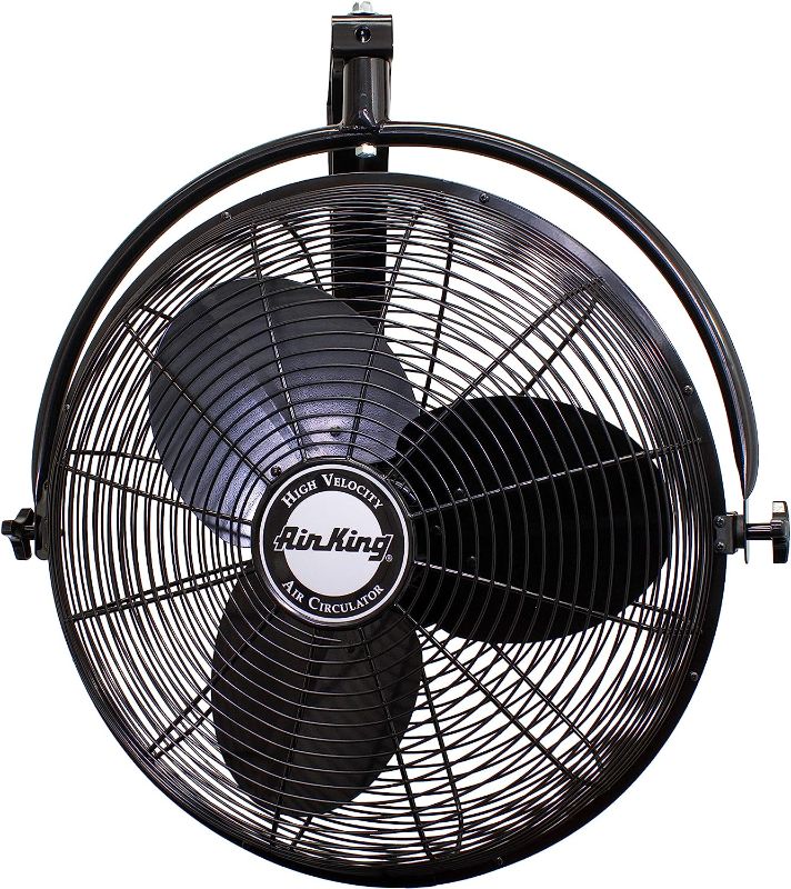 Photo 1 of Air King 9020 1/6 HP Industrial Grade Wall Mount Fan, 20-Inch,Black
