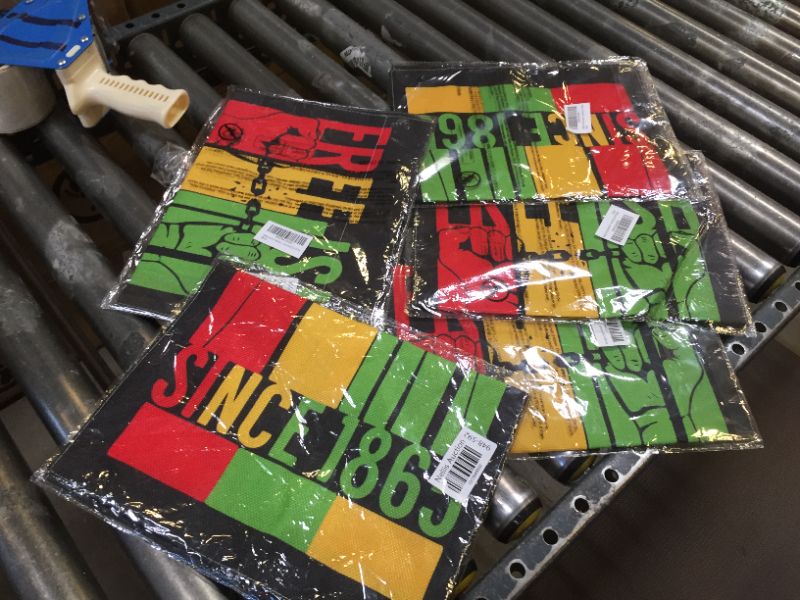 Photo 1 of 5 PACK!! AVOIN colorlife Juneteenth Free-ish Since 1865 Celebrate Black Freedom Garden Flag Vertical Double Sided, African American Break Free Independence Day Yard Outdoor Decoration 12.5 x 18 Inch