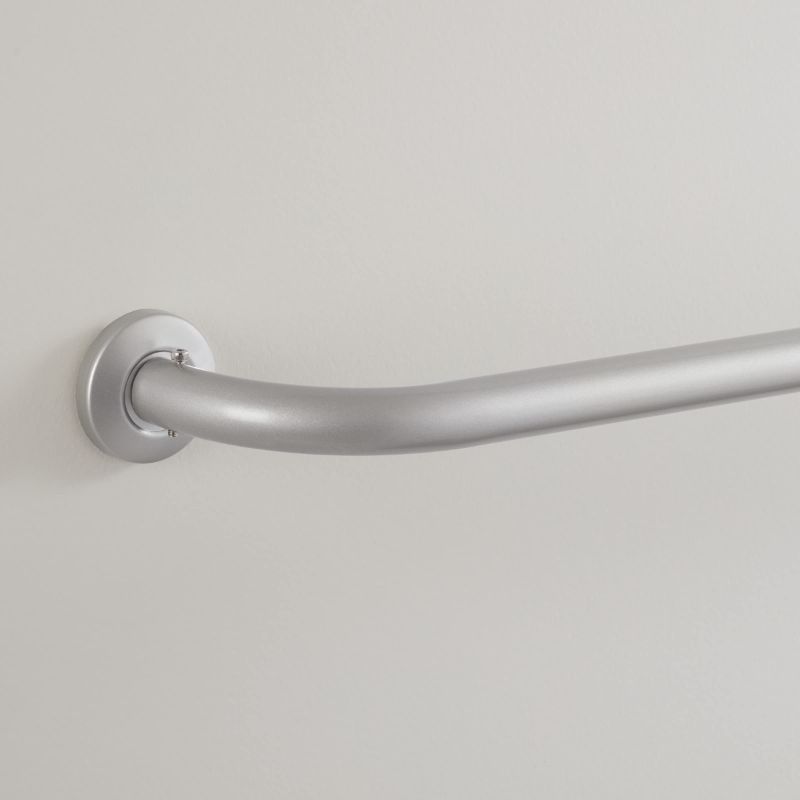 Photo 1 of ECLIPSE CLINTON 5/8" BLACKOUT WRAP 28-48" SLIDING WINDOW CURTAIN ROD IN BRUSHED NICKEL BRUSHED NICKEL 28-48 SINGLE ROD 5/8"
