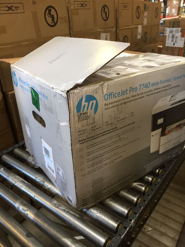 Photo 3 of HP OfficeJet Pro 7740 Wide Format All-in-One Color Printer with Wireless Printing, Works with Alexa (G5J38A), White/Black