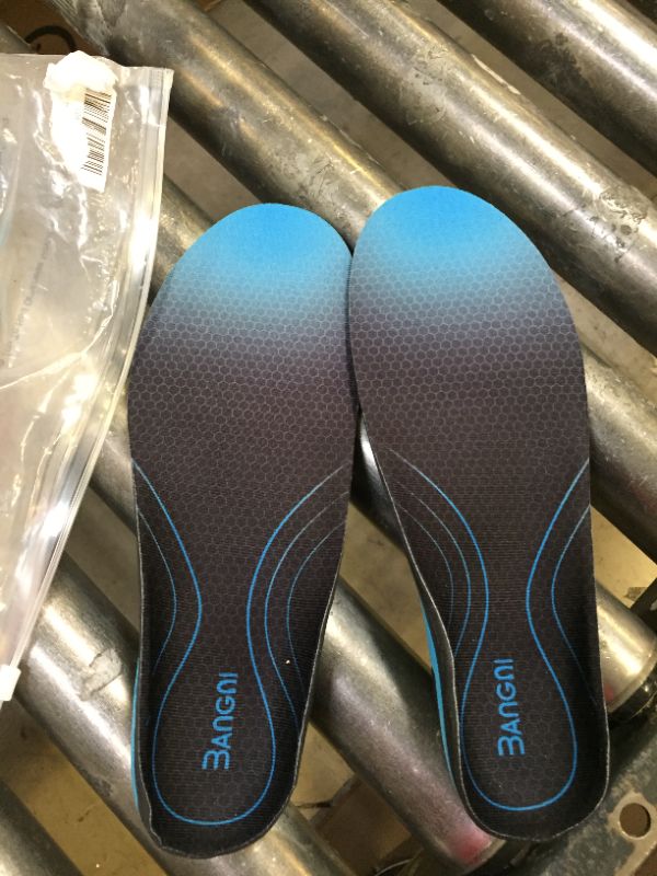 Photo 2 of 3ANGNI Sport Running Insoles For Men Women, Arch Support Insoles for Plantar Fasciitis, Shoes Insole Flat Feet, Foot Pain, Heel Spur, Shock Absorption Orthotic Inserts Cushion Comfort Standing All Day M (Men 8-9.5 / Women 10-11.5) 280MM Black