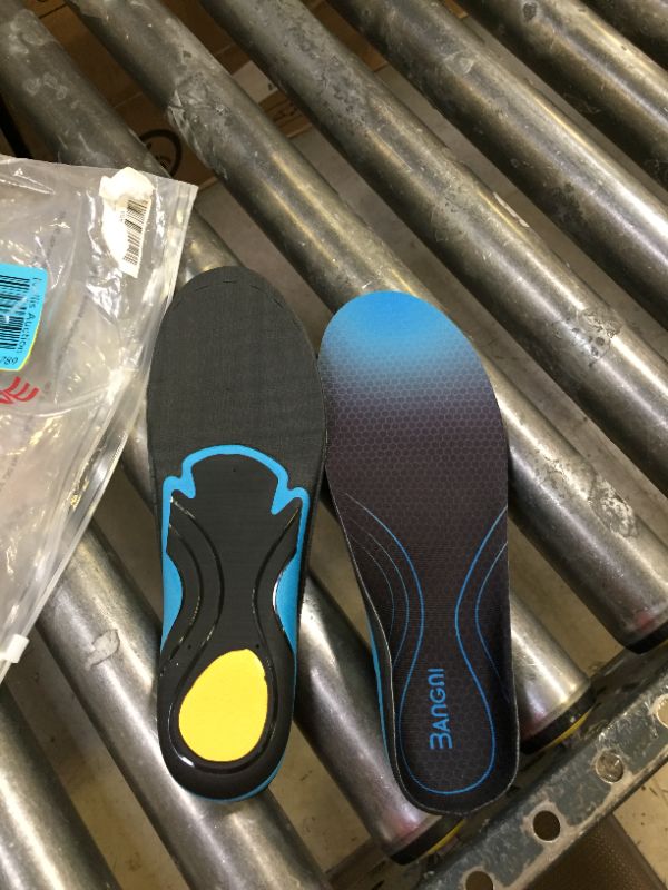 Photo 1 of 3ANGNI Sport Running Insoles For Men Women, Arch Support Insoles for Plantar Fasciitis, Shoes Insole Flat Feet, Foot Pain, Heel Spur, Shock Absorption Orthotic Inserts Cushion Comfort Standing All Day M (Men 8-9.5 / Women 10-11.5) 280MM Black