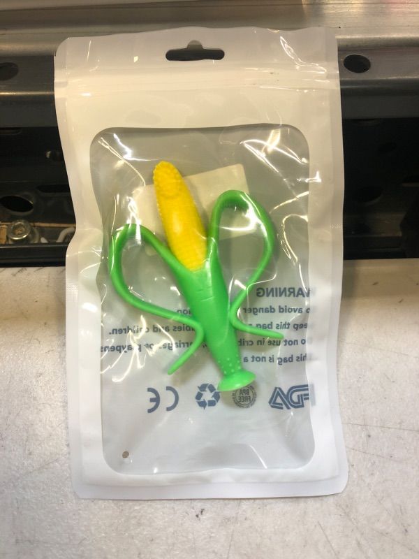 Photo 1 of Baby Banana - Corn Cob Toothbrush, Training Teether Tooth Brush for Infant, Baby, and Toddler Green/Yellow Cornelius Green/Yellow Cornelius 1 Count (Pack of 1)