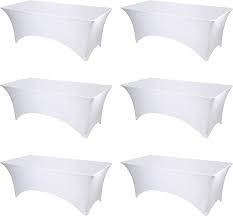 Photo 1 of 6 pack white spandex table covers 