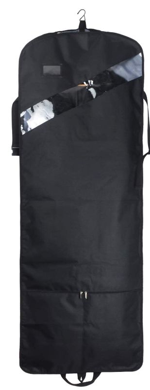 Photo 1 of 66'' Tri-fold Extra Long Dress Garment Bag, Premium & Breathable Tear-resistant Hanging Suit Cover for Travel 