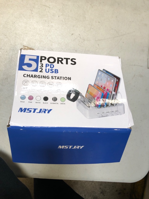 Photo 2 of Charging Station for Multiple Devices, MSTJRY 5 Port Multi USB Charger Station with Power Switch Designed for iPhone iPad Cell Phone Tablets 