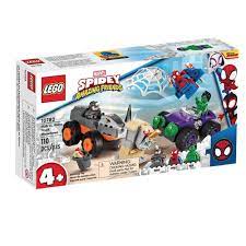 Photo 1 of LEGO Spidey Amazing Friends Hulk vs. Rhino Truck Showdown 110 Piece Building Set (10782)