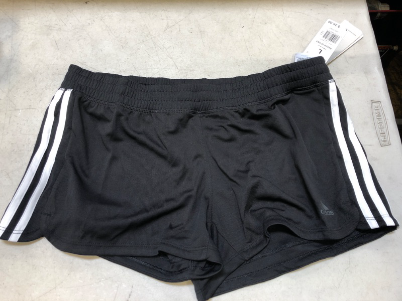 Photo 2 of adidas Women's Pacer 3-Stripes Knit Shorts Large Black/White