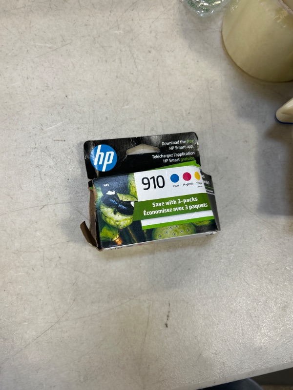 Photo 2 of HP 910 Cyan, Magenta, Yellow Ink Cartridges (3-pack) | Works with HP OfficeJet 8010, 8020 Series, HP OfficeJet Pro 8020, 8030 Series | Eligible for Instant Ink | 3YN97AN