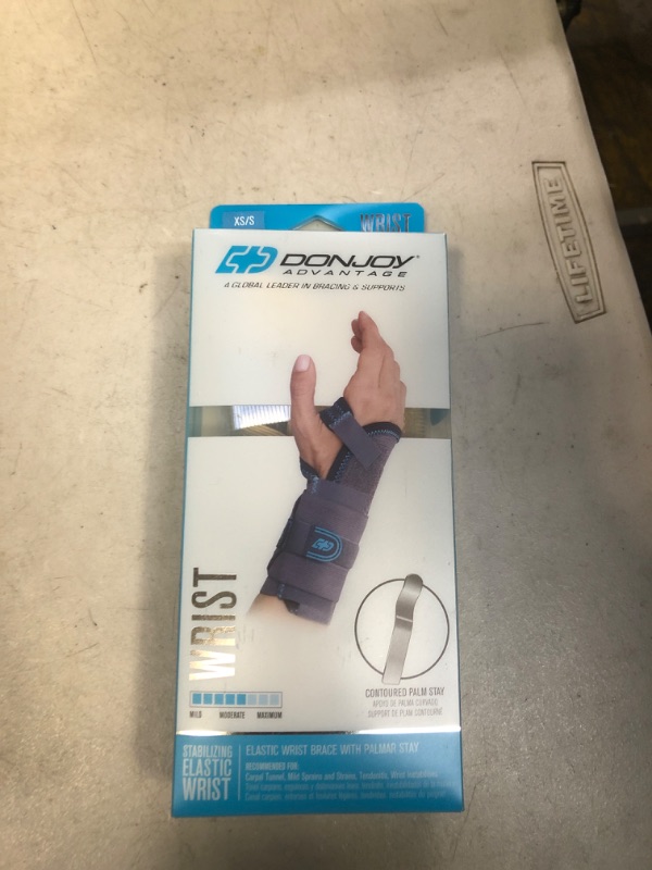Photo 2 of DonJoy Advantage DA161WB01-TAN-XS/S-R Stabilizing Elastic Wrist Brace for Carpal Tunnel, Sprains, Strains, Tendonitis, Instabilities, Palm Stay X-Small/Small 