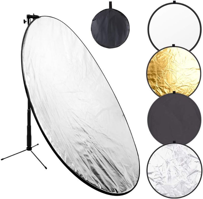 Photo 1 of 43 Inch/110 Centimeter Light Reflector (Silver/Gold/White/Black/Translucent) (MISSING STAND)