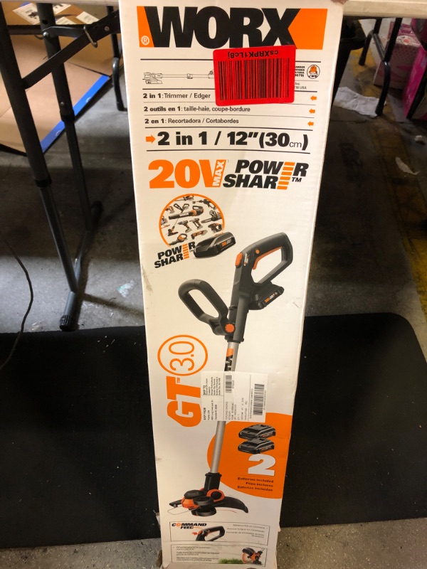 Photo 4 of Worx WG163 GT 3.0 20V PowerShare 12" Cordless String Trimmer & Edger (Battery & Charger Included)
