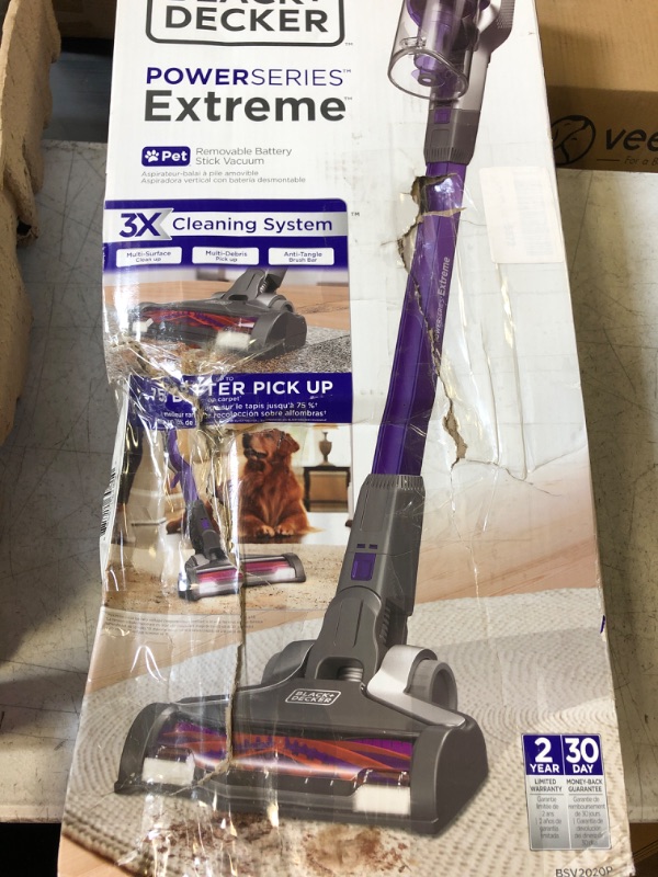 Photo 3 of 
BLACK+DECKER Power Series Pro Pet Cordless Stick Vacuum Cleaner, 3in-1, Purple