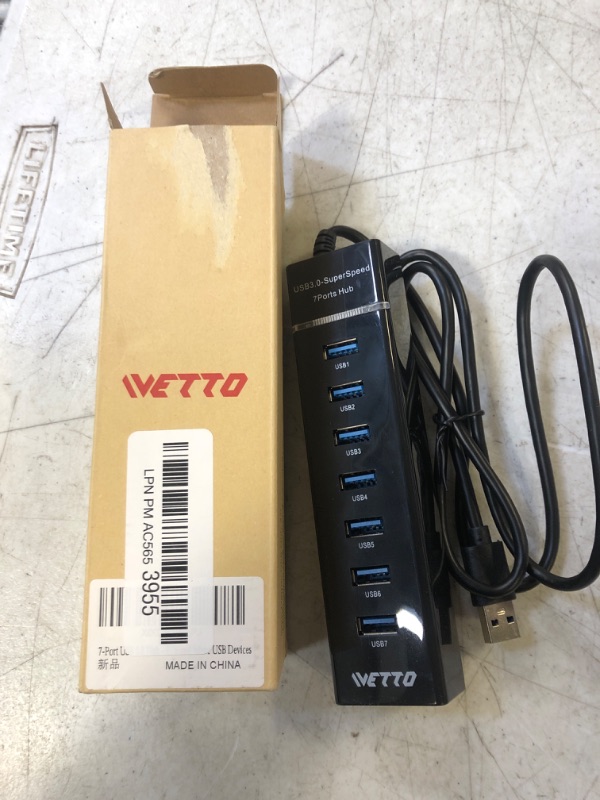 Photo 1 of 7-Port USB 3.0 Hub, IVETTO Data USB Hub Splitter with 3.3ft Long Cable for Laptop, PC, MacBook, Mac Pro, Mac Mini, iMac, Surface Pro and More

