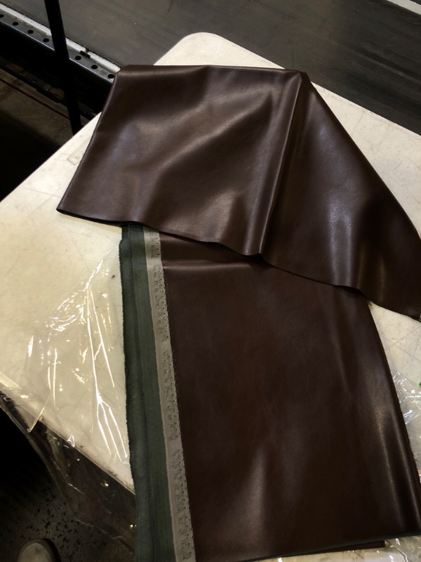 Photo 1 of 38''L LEATHER MATERIAL FABRIC BROWN