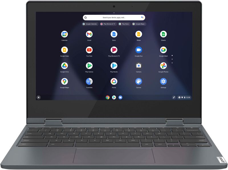 Photo 1 of Lenovo - Flex 3 Chromebook 11.6" HD Touch-screen Laptop - Celeron N4020 - 4GB - 64GB eMMC - Abyss Blue
