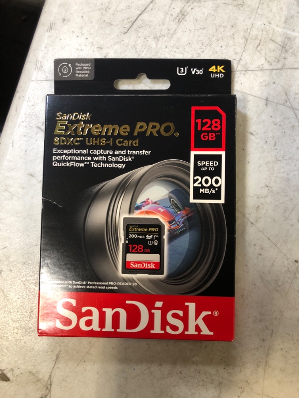 Photo 2 of SanDisk 128GB Extreme PRO UHS-I SDXC Memory Card, SDSDXXY-128G-ANCIN