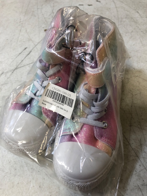 Photo 1 of EUXTERPA Kids High Top Sneakers Toddler Canvas Shoes Boys and Girls Casual Walking Shoes Little Kid Size10
