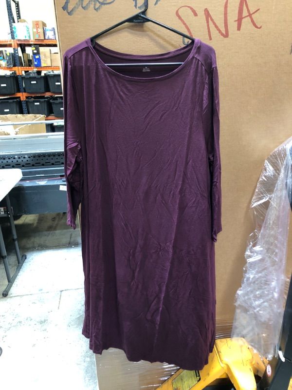 Photo 1 of Amazon Essentials Women's 3/4 Sleeve Boat-Neck Dress SIZE 2X
