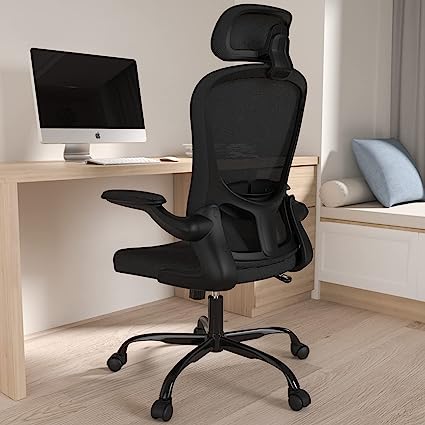 Photo 1 of Office Chair, High Back Ergonomic Desk Chair, Breathable Mesh Desk Chair with Adjustable Lumbar Support and Headrest, Swivel Task Chair with flip-up Armrests, Executive Chair for Home Office