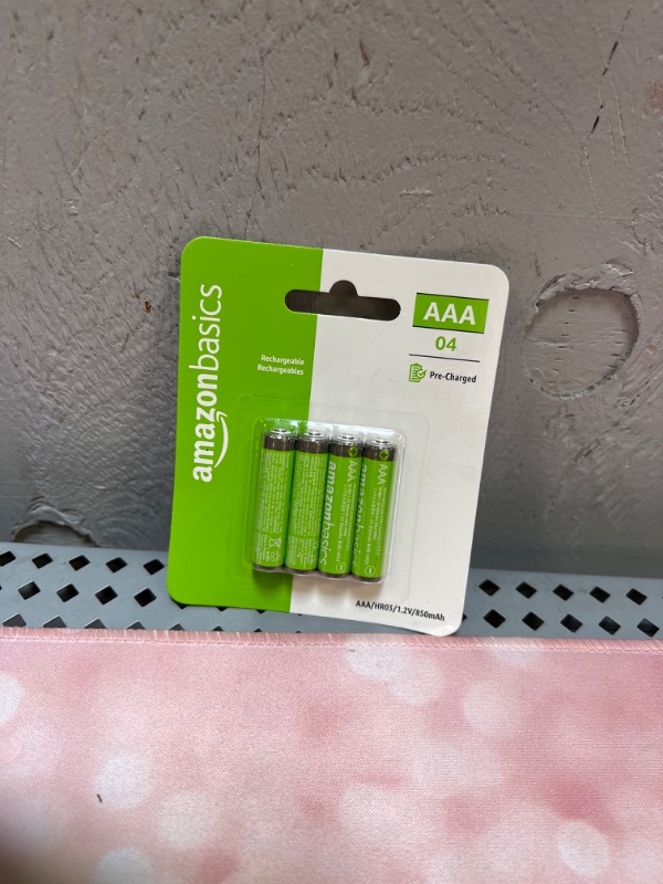 Photo 2 of Amazon Basics AAA High-Capacity Rechargeable Batteries, 4 Count (Pack of 1)