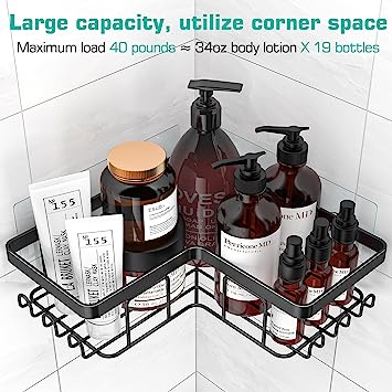 Photo 1 of 
YASONIC Corner Shower Caddy, 3-Pack Adhesive Shower Caddy with Soap Holder and 12 Hooks, Rustproof Stainless Steel Bathroom Shower Organizer, No Drilling...