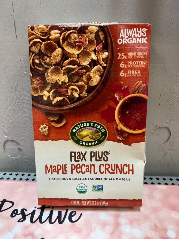 Photo 2 of  exp 07-12-2023-----Natures Path Cereal Flax Plus Maple Pecan, 11.5 oz Maple Pecan 11.5 Ounce (Pack of 1)