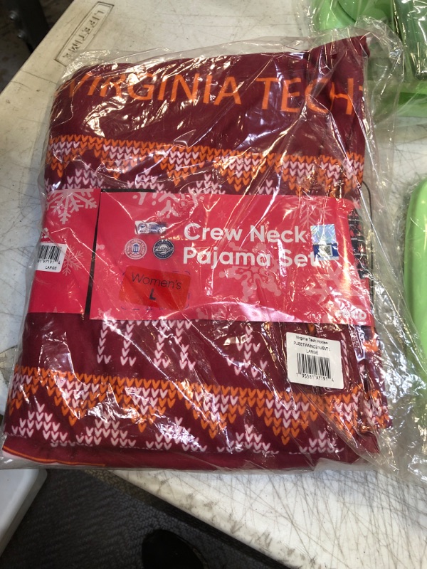 Photo 1 of FOCO Women's NCAA College Team Ugly Pattern Matching Set Family Holiday Pajamas SIZE L 
