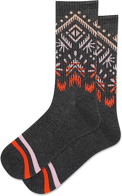 Photo 1 of Hot Sox Womens Ombre Geometric Crew Socks SIZE 9-11
