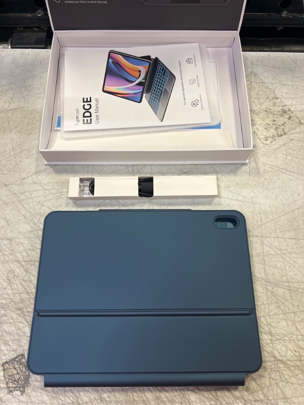 Photo 1 of typecase Edge Keyboard for iPad 10th Generation (10.9", 2022) - 10 Colors Backlit, Thin, Multi-Touch Trackpad, BT, Magnetic Clasp Keyboard Case for iPad 10th Gen 10.9 - Pacific Blue ??Pacific Blue