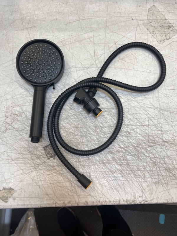 Photo 1 of  Faucet 4-Spray Handheld Shower Head, Black Shower Head with Hose, Showerheads & Handheld Showers, Handheld Shower Heads, Detachable Shower Head, Hand Shower 1.75 GPM, Matte Black