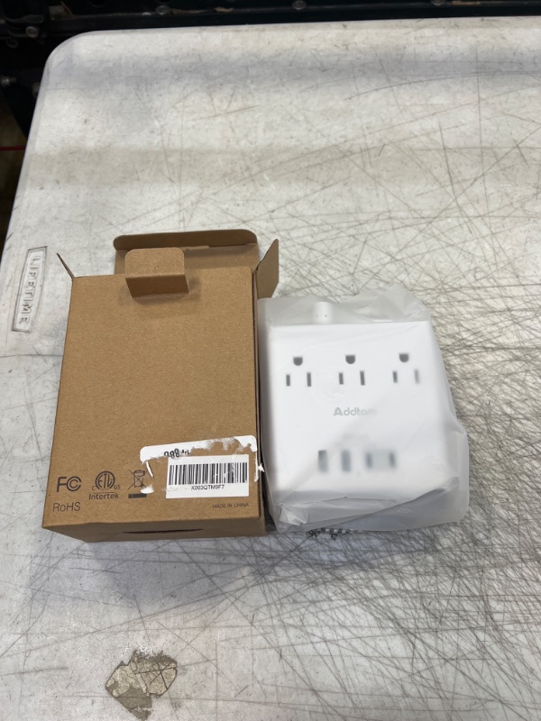 Photo 1 of Flat Extension Cord, Power Strip with 2 USB C - Addtam Ultra Thin Plug Extension Cord with 3 Outlets 4 USB, Desk Charging Station No Surge Protector for Travel, Cruise Ship and Dorm Room Essentials