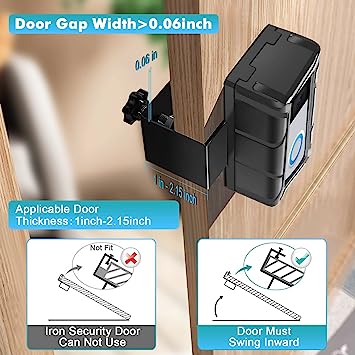 Photo 1 of 2023 Upgrade Anti-Theft Video Doorbell Mount, Not Block Doorbell Motion Sensor, No Drill Doorbell Mount For Apartment Door Renters Home Office, Fit For Most Kind Of Video Doorbell