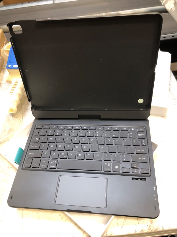 Photo 1 of GreenLaw Case with Keyboard for iPad (9th/ 8th/ 7th Generation), 7 Color Backlit, Touchpd Keybord Case with Pencil Slot for iPad 10.2 inch, Air 3, Pro 10.5, Black